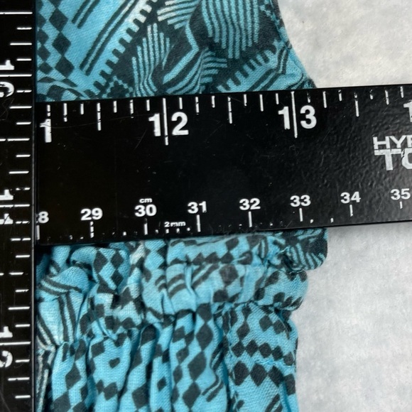 Gap Dress Women Small Blue Teal Tie Dye Print V-Neck Halter Backless 100% Cotton - Picture 5 of 11